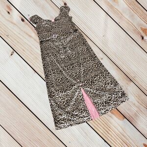 Stop Staring! XL pinup style animal print midi dress